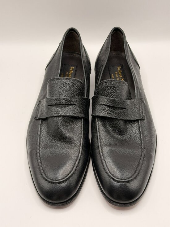 To Boot New York Men\'s Ravello Slip On Black Leather Penny Loafers Sz 8.5 main image 8
